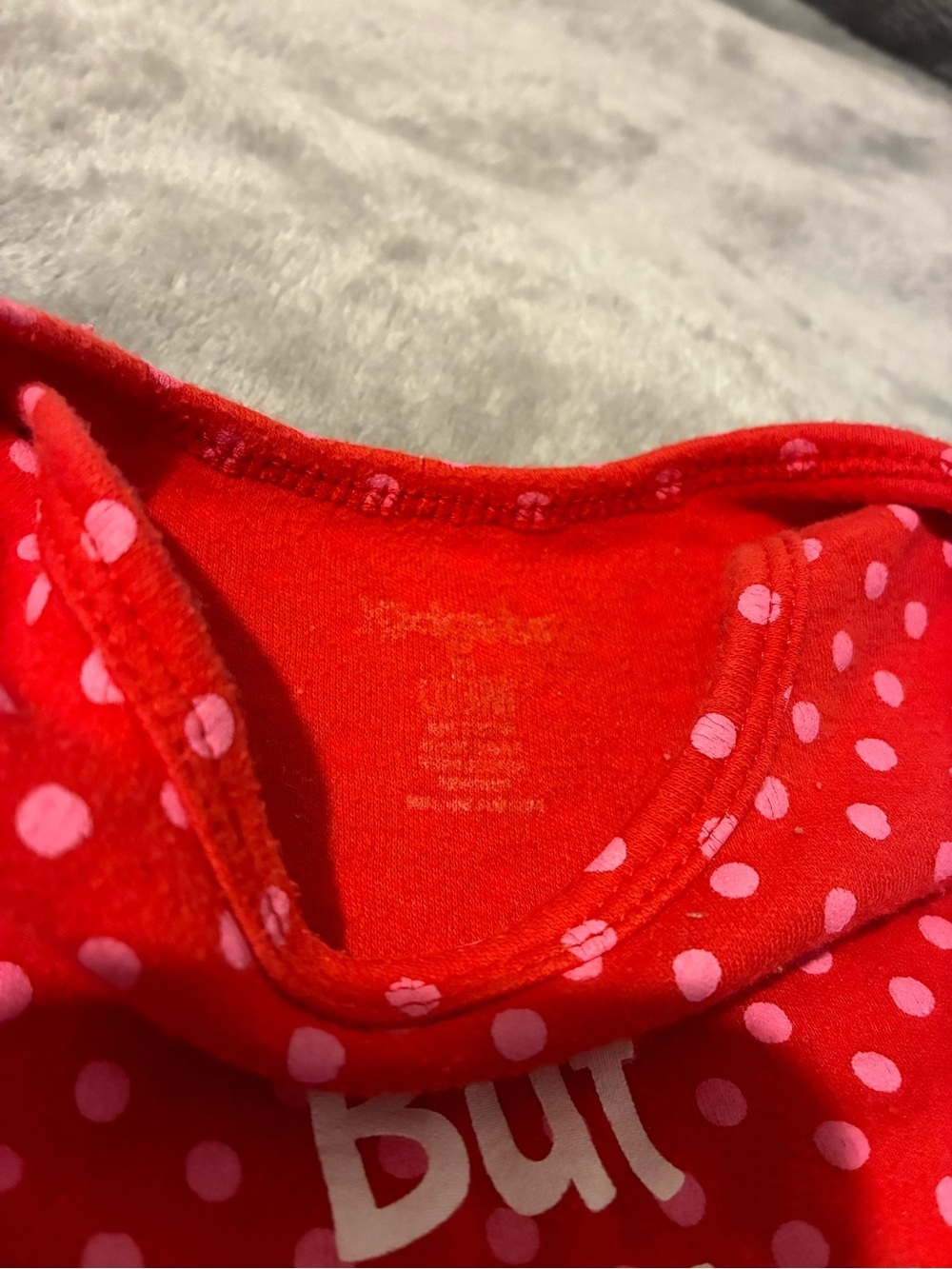 Carter's Red Polka Dot Long-Sleeve One-Piece Bodysuit - Picture 3 of 3